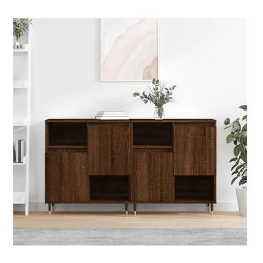 APARADOR CORTO TU MESITA ARIOSTO SET X2 COLOR MARRÓN 4 PUERTAS