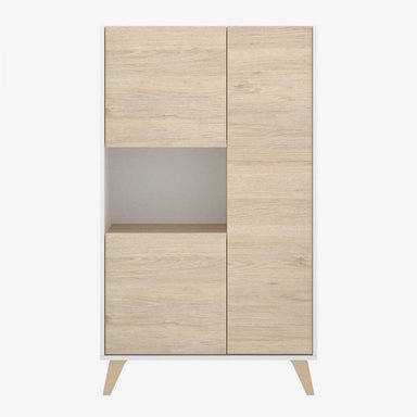 VITRINA MODERNA 3 PUERTAS TRAVIS COLOR BLANCO/DUNA TU MESITA - 2