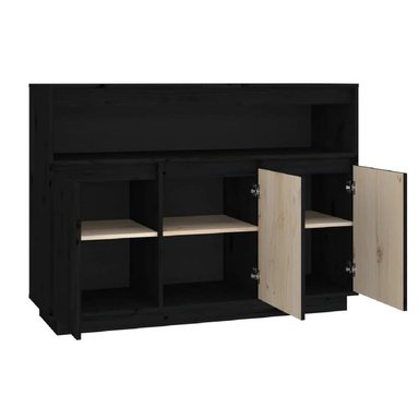 APARADOR CLÁSICO TU MESITA ROSSY COLOR NEGRO 3 PUERTAS - 2