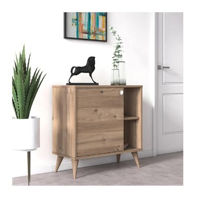 APARADOR AUXILIAR TU MESITA RANDY COLOR ROBLE 1 PUERTA