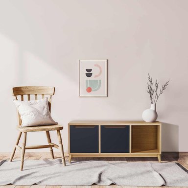 APARADOR MULTIUSOS KIMY COLOR DUNA/NEGRO 2 PUERTAS TU MESITA