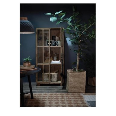 VITRINA CLÁSICA TU MESITA GABY COLOR MARRÓN 2 PUERTAS