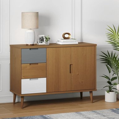 APARADOR PARA VAJILLA NATALIA COLOR MARRÓN TU MESITA