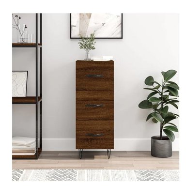 APARADOR VERTICAL TU MESITA MISTI COLOR MARRÓN 3 CAJONES