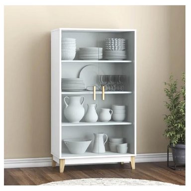 VITRINA VAJILLERA TU MESITA LEONOR 2 PUERTAS COLOR BLANCO