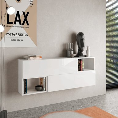 APARADOR FLOTANTE MODERNO VENTURA 2 PUERTAS TU MESITA BLANCO