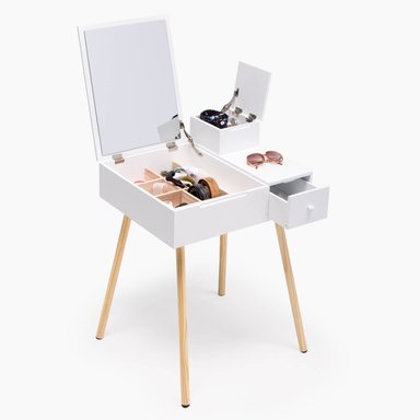 MUEBLE TOCADOR VINTAGE BLANCA 88X60CM