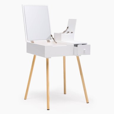 MUEBLE TOCADOR VINTAGE BLANCA 88X60CM - 5