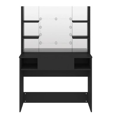 TOCADOR JUVENIL TU MESITA OLIMPIA COLOR NEGRO 1 CAJÓN MAS ESPEJO