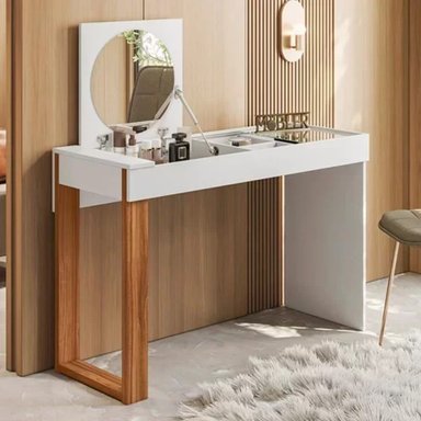 TOCADOR MINIMALISTA JOSHUA COLOR BLANCO/MARRÓN TU MESITA