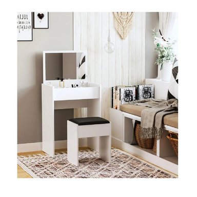TOCADOR MULTIUSOS TU MESITA SOFÍA COLOR BLANCO CON ESPEJO 1 PUERTA - 3