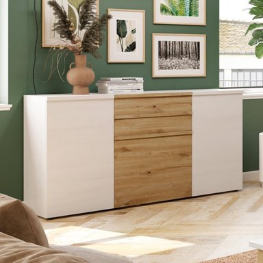 APARADOR CONTEMPORÁNEO RENÉ 2 CAJONES 3 PUERTAS TU MESITA