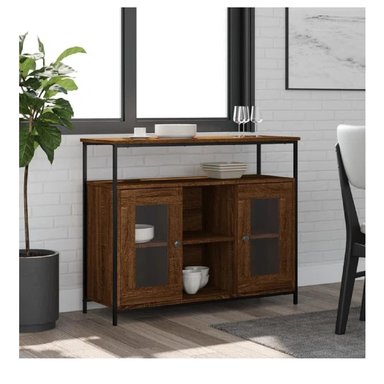 APARADOR INDUSTRIAL TU MESITA DONAVAN COLOR MARRÓN 2 PUERTAS