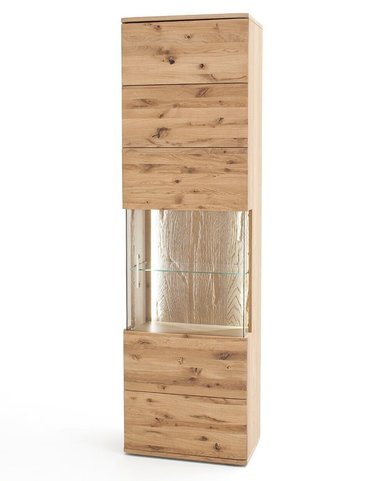 VITRINA ALTA SHANTAL CON LUZ 1 PUERTA TU MESITA COLOR DUNA