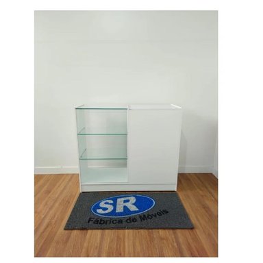 VITRINA MOSTRADOR TU MESITA CAIRO COLOR BLANCO 1 CAJÓN