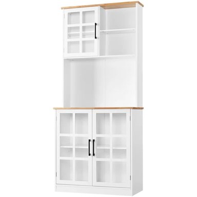 VITRINA MODERNA SALA-COMEDOR ASTURIAS COLOR BLANCO/DUNA TU MESITA - 3
