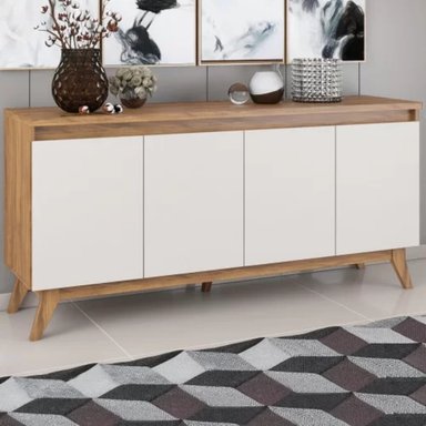 APARADOR VINTAGE MODERNO DAVID 156CM 4 PUERTAS