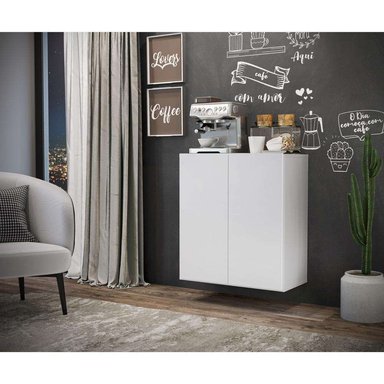 APARADOR FLOTANTE 2 PUERTAS ARMANDO COLOR BLANCO TU MESITA