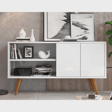 APARADOR ELEGANTE 2 PUERTAS MILETTO COLOR BLANCO TU MESITA