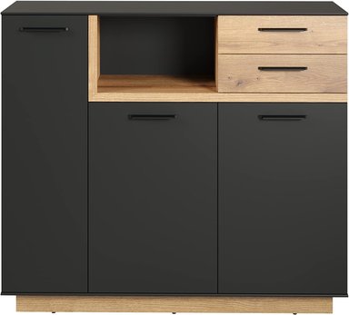 APARADOR MODERNO MERLINA COLOR NEGRO/MARRÓN TU MESITA - 4
