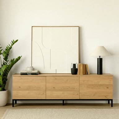 APARADOR MODERNO 3 PUERTAS HABANA COLOR DUNA TU MESITA