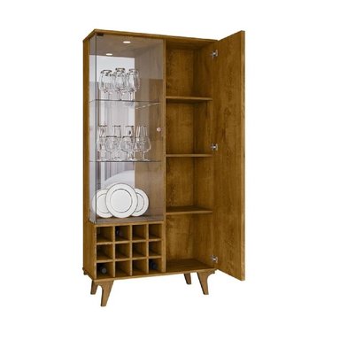VITRINA PORTAVINOS TU MESITA LISSY COLOR MARRÓN 2 PUERTA - 2