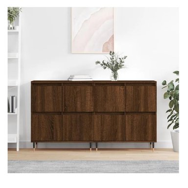 APARADOR CORTO TU MESITA JACKY SET X2 COLOR MARRÓN