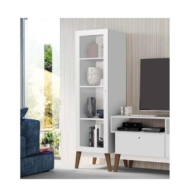 VITRINA CORTA TU MESITA PERSIA 1 PUERTA COLOR BLANCO