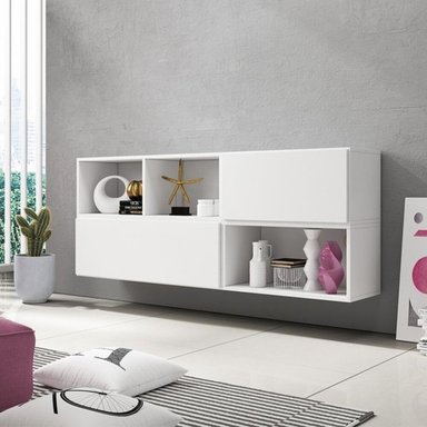 APARADOR FLOTANTE MAVERICK COLOR BLANCO TU MESITA