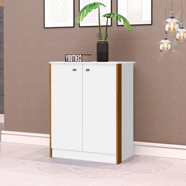 APARADOR RECIBIDOR CLÁSICO 2 PUERTAS BELAGIO COLOR BLANCO TU MESITA