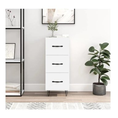 APARADOR VERTICAL TU MESITA MISTI COLOR BLANCO 3 CAJONES