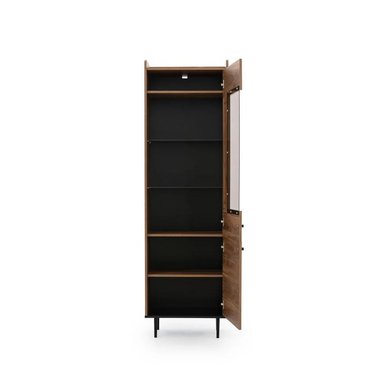 VITRINA MODERNA TU MESITA MIRAMAR COLOR MARRÓN 1 PUERTA - 2