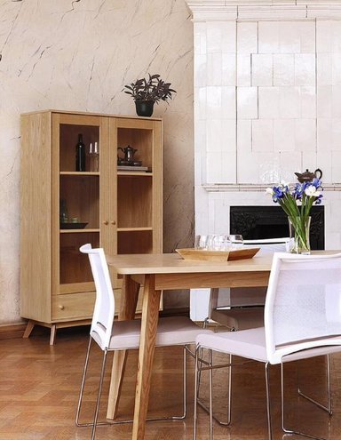 VITRINA VINTAGE MICHEL 2 PUERTAS 1 CAJÓN TU MESITA