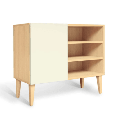 APARADOR COMPACTO BEKY 1 PUERTA COLOR DUNA/BLANCO TU MESITA