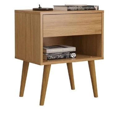 VELADOR MODERNO TU MESITA TAURUS MELAMINA 18MM COLOR ROBLE 1 CAJÓN - 2