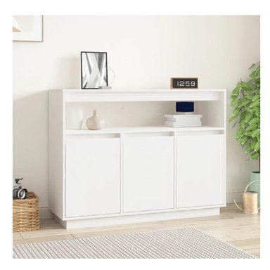 APARADOR CLÁSICO TU MESITA ROSSY COLOR BLANCO 3 PUERTAS