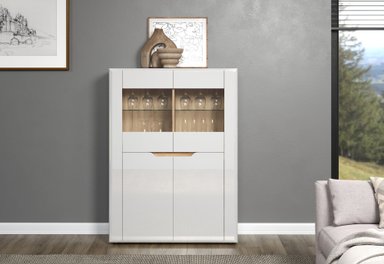 APARADOR MODERNO PRAGA COLOR BLANCO 2 PUERTAS TU MESITA