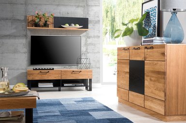 APARADOR MODERNO SICILIA 3 PUERTAS COLOR MARRÓN TU MESITA