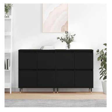 APARADOR CORTO TU MESITA JACKY SET X2 COLOR NEGRO