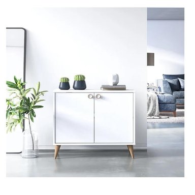 APARADOR AUXILIAR TU MESITA RANDY II COLOR BLANCO 2 PUERTA