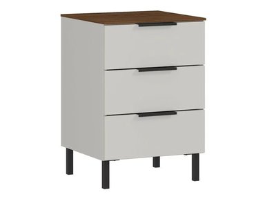 VELADOR MESA DE NOCHE TRACY 3 CAJONES TU MESITA COLOR BLANCO