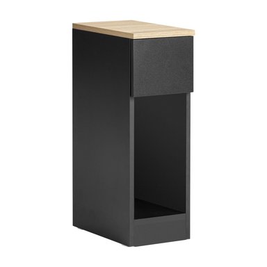 VELADOR MESA LATERAL MONIQUE COLOR NEGRO/DUNA TU MESITA 1 CAJÓN - 4
