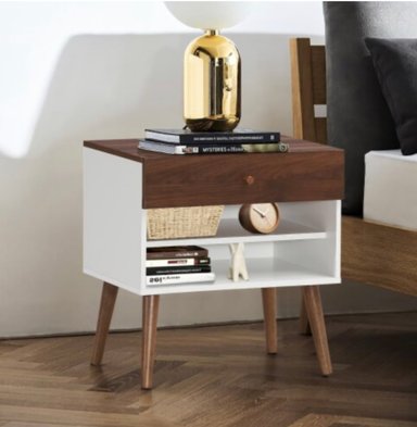 VELADOR VINTAGE MODERNO HELEN1 CAJÓN MARRÓN