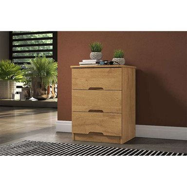 VELADOR NÓRDICO 3 CAJONES FLAVIO COLOR HAYA TU MESITA