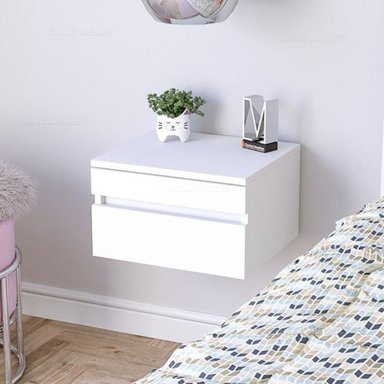 VELADOR FLOTANTE CELINE CON DESAYUNADOR COLOR BLANCO TU MESITA