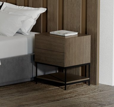 VELADOR MESA DE NOCHE FRANKI 2 CAJONES TU MESITA