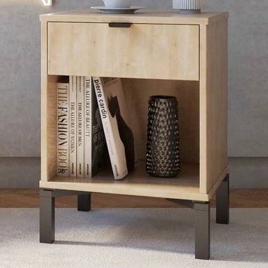 VELADOR MESA DE NOCHE MORGAN COLOR DUNA TU MESITA 1 CAJÓN