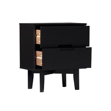 MESA DE NOCHE VELADOR ARLETTE TU MESITA MELAMINA 18MM COLOR NEGRO 2 CAJONES - 3