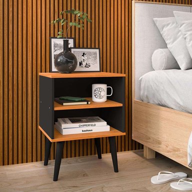 MESA DE NOCHE MULTIUSOS LEBRÓN COLO NEGRO/DUNA TU MESITA