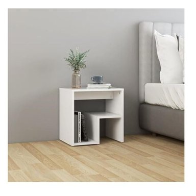 MESITA DE NOCHE THIAGO TU MESITA MELAMINA 18MM COLOR BLANCO